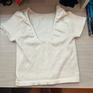 white crop top